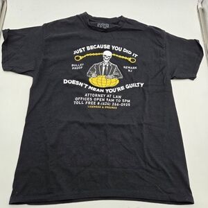 Open925 Just Because You Did It Skeleton Attorney T-Shirt Black, Men's Large